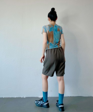 Brown Pleated Shorts #250409